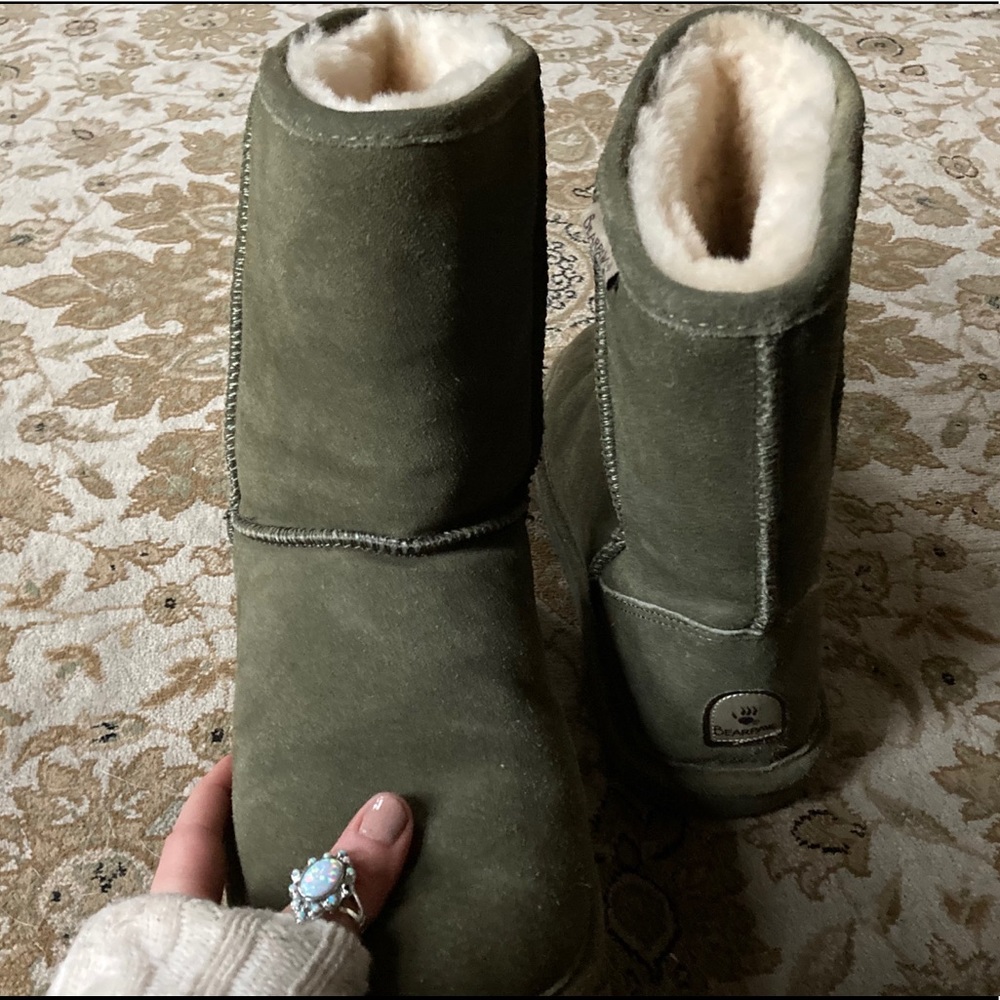 Olive BearPaw Boots